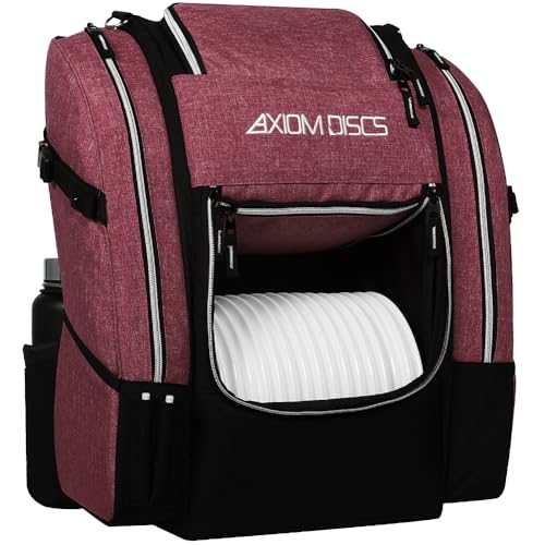 Axiom Discs Voyager Lite Backpack Disc Golf Bag (Choose Your Favorite Color) - color: Heather Red, style: V2