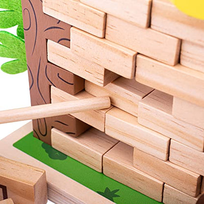 Bigjigs Toys, Jungle Crash Game, Wooden Toys, Tumble Tower Game, Educational Toys, Educational Games for Kids, Family Games, Maths Games, Numeracy Games