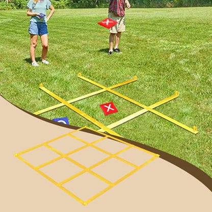 Giant Tic Tac Toe Outdoor Game 47.24x47.24inch Portable Tossing Game with Ground Stakes for Lawn Backyard Garden Family Fun