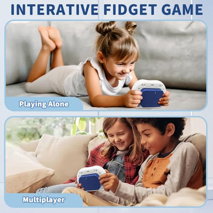 Intoypad Pop Game Light Up Fidget Toy for Kids, 6 Modes LED Screen Quick Push Controller Electric Fidget Popper Game Quick Push Bubble Sensory Games Birthday Toys for Kids Lightblue - style: Lightblue
