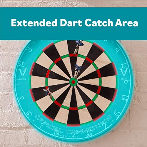 Viper Slash Official Competition Bristle Steel Tip Dartboard, WDF Accredited with Staple-Free Ultra-Thin Metal Wiring, Self-Healing Professional-Grade African Sisal, Magnetic Dart Holders