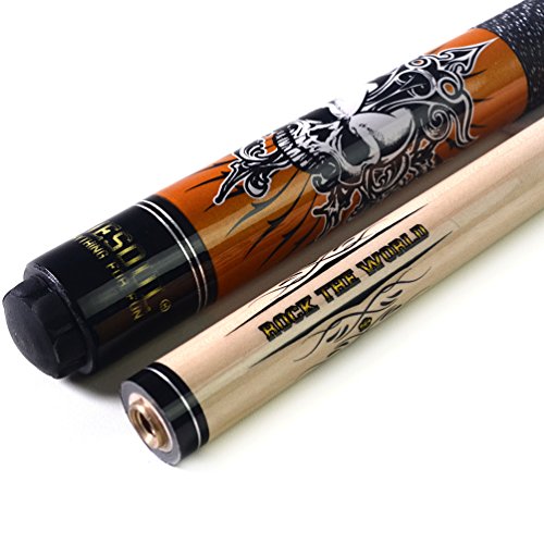 CUESOUL 58 inch 1/2 Maple Pool Cue Stick Kit-Rockin Series - color: G406, size: 21oz