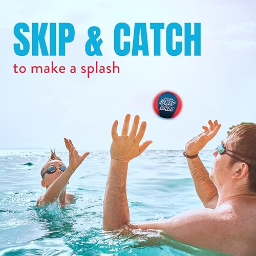 Activ Life The Ultimate Water Skip Balls, Water Bouncing Ball for Swimming Pool, Beach Toys for Friends, Family, Kids and Adults - style: Red/Blue