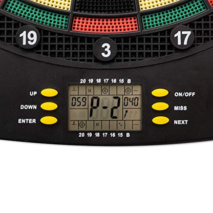 Carromco Electronic Dart Board Score 2nd Generation 92016 Unisex Adult, Black, Red, Green, Yellow