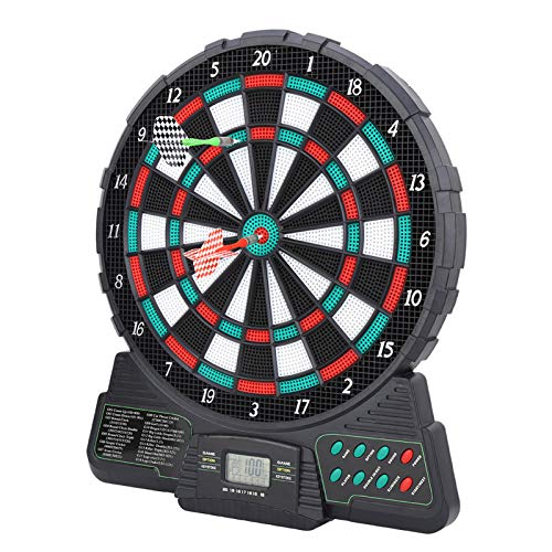 Electronic Board, Electric Board Automatic Scoring Dartboard Set Includes 6 Soft Tip Darts and 18 Replacement Tips Electronic Dartboard for Game Room