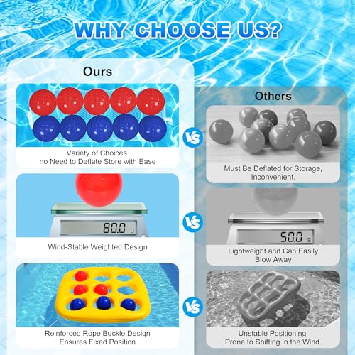 Pool Toys Games Set- Tic-Tac-Toe Inflatable PoolToy with 10 Balls Fun Summer Pool Party Beach Lawn Camping Party Float Game Water Ball Toys for AdultsTeens Kids 2-10 Players - color: Yellow