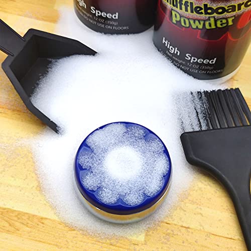 Shuffleboard Sand Wax,High Speed Shuffleboard Powder Set,2 Cans Shuffleboard Salt Set with Mini Brush - style: 350G*2cans