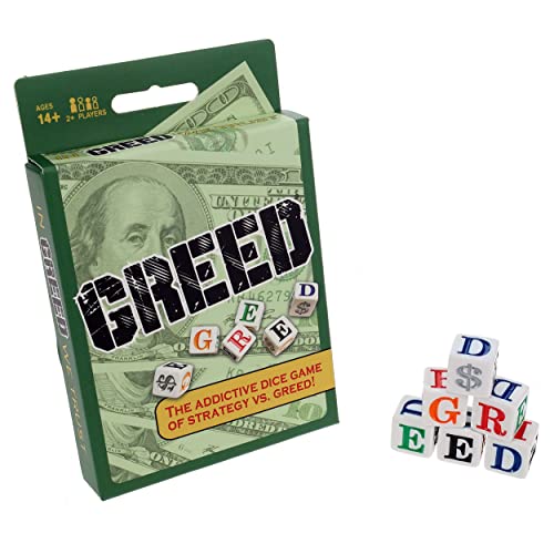 TDC Games Greed Dice Game - Great for Party Favors, Stocking Stuffers, Travel, Camping, for Adults and Families - size: Travel