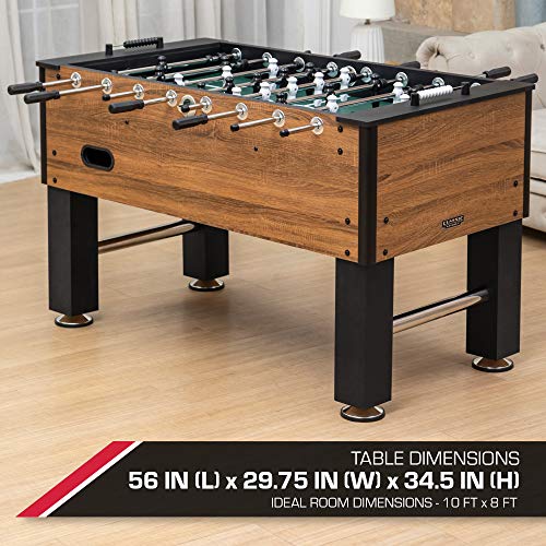 EastPoint Sports Official Competition Size Deluxe Foosball Table for Multiplayer Indoor Play - Includes 4 Foosballs