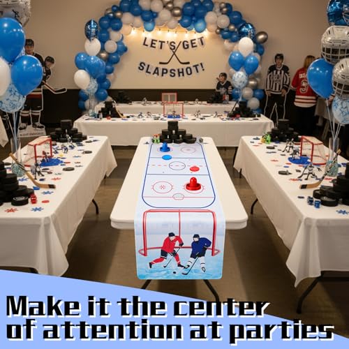 Air Hockey Top Set Table Top Set Air Hockey Pushers Table Runner for Sports Game Party Decor Gift