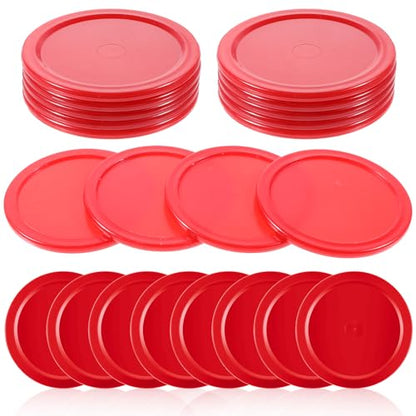 TIESOME 8 PCS Air Hockey Pucks, 2.5" Red Professional Air Hockey Puck Set Durable Pucks for Large Tables Best Air Hockey Accessories for Game Tables Equipment Accessories