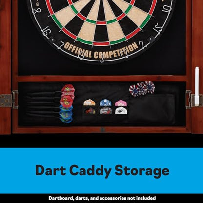 Viper Metropolitan Solid Wood Sisal/Bristle Steel Tip Dartboard Cabinet: Cabinet Only (No Dartboard), Oak Finish - color: Cinnamon Finish