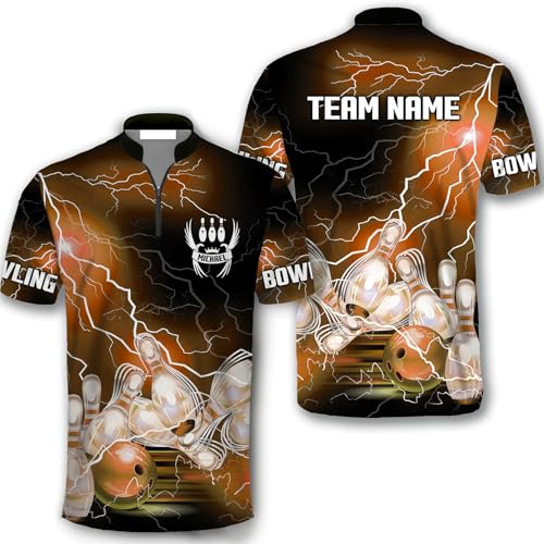 GABITA Personalized Bowling Jerseys for Men, Custom Bowling Polo Shirt, Bowling Shirts Gift for Bowler Team Player - color: A41