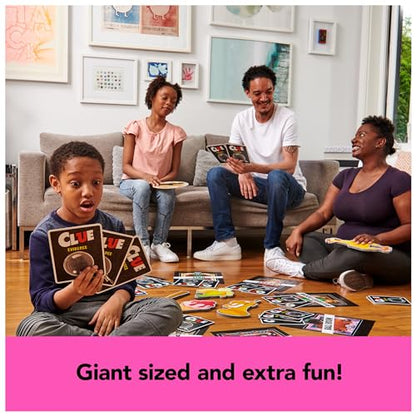 Spin Master Games, Clue Giant Edition, Family Game for Indoor & Outdoor Fun with Big Oversized Board, for Family and Kids, 2-4 Players, Ages 6 & Up - style: Giant Clue