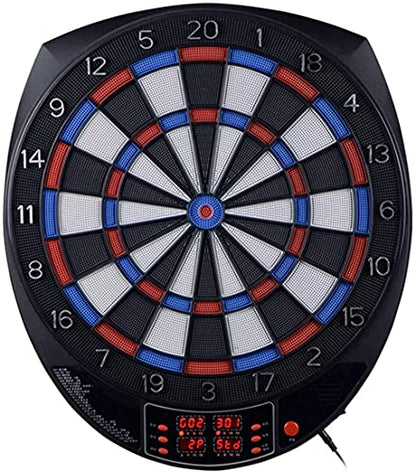 Electronic Dart Board, Lightweight Electronic Dartboard with LCD Scoring Displays, Double Protection Mesh Outer Ring Dartboard 16-Player Scoring and 27 Games with 243 Variations for Pub/Office
