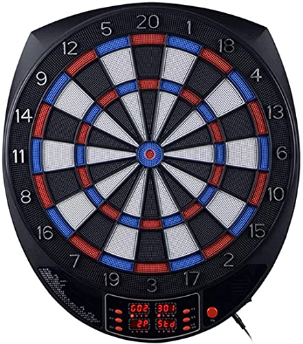 Electronic Dart Board, Lightweight Electronic Dartboard with LCD Scoring Displays, Double Protection Mesh Outer Ring Dartboard 16-Player Scoring and 27 Games with 243 Variations for Pub/Office