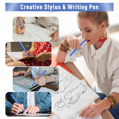 Gifts for Men Fidget Pen, Back to School Supplies, Anniversary Birthday Gifts for Teens Him Boyfriend, College School Supplies Gift for Teachers Teens Boys Girls, Multifunction Pen Cool Stuff Gadgets - color: Blue
