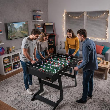 Relaxdays Foldable Football Table with 3 Balls 78 x 122 x 61 cm Dark Brown
