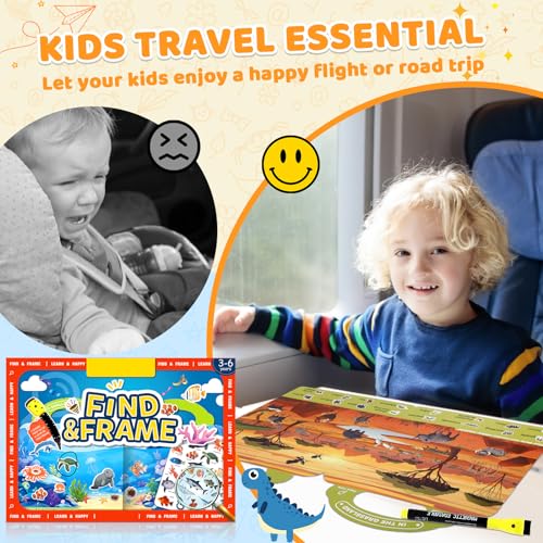 Search and Find Activity Books for Kids Ages 3-5, Toddler Toys Travel Game Busy Book for Car Airplane Road Trip, Preschool Learning Activities, Educational Seek Activity Christmas Birthday Gifts - color: Muiti