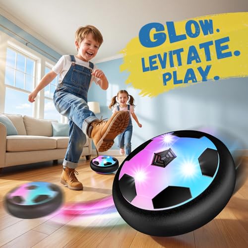 HopeRock Hover Soccer Ball Toys for 3-12 Year Old Boys Girls, Indoor and Outdoor Creative Toys for Toddlers with Foam Bumper, Birthday Gifts for 3 4 5 6 7 8+ Year Old Children's - style: Style B