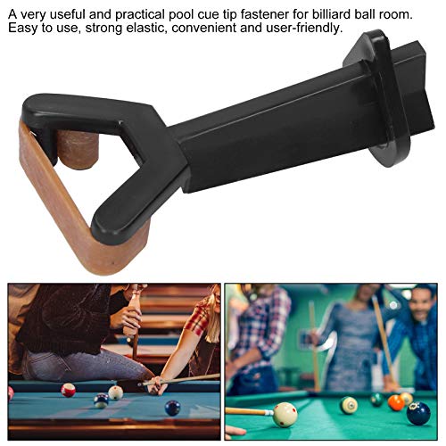 VGEBY Billiard Cue Tip Clamp,Cue Tip Snooker Billiard Pool Cue Tip Clamp Elastic Rubber Fastener Repair Tool(3 Sets/Sale)