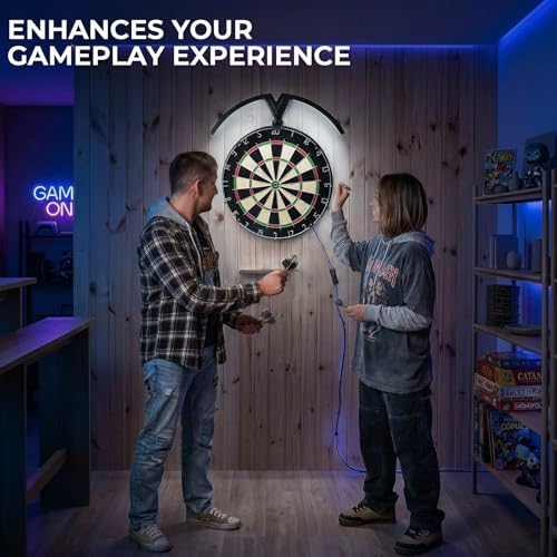 Dart Board Light, Professional Led Dartboard Light with 3M Power Cable, Securely Fits All Dart Boards, Bright Darts Lighting Accessories for Eliminating Shadows