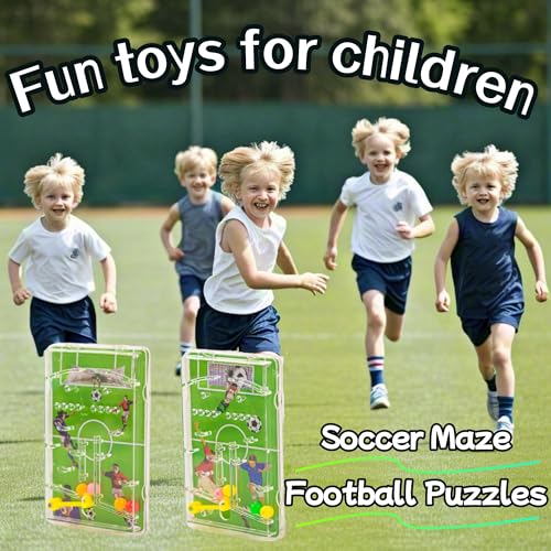 24Pcs Soccer Pinball Game and Maze Puzzles 2 In1- Football Party Favors for Kids-Goodie Bag Stuffers-Kids Return Present for Birthday Party-Back to School Toy-2.95"
