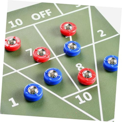 Abaodam 20pcs Tabletop Shuffleboard Game Pucks Set Mini Curling Accessories Sturdy Plastic Indoor Fun for Ages Replacement Parts for Shuffleboard Table