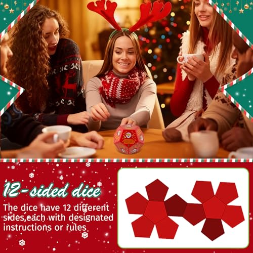 Hilarious Santa Swap Gift Exchange Dice, 3 * 3 in Exchange Gifts Dice, Christmas Stocking Stuffers Gift Exchange Dice Games for Family Party, Gifts for Xmas, Birthday, Party and Family Night, Holiday - style: Hilarious Santa Swap Gift Exchange Dice