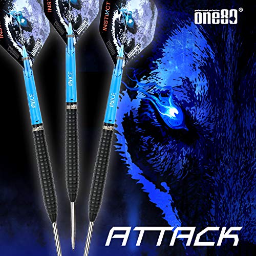 ONE80 90% Tungsten Steel Tip Darts Sets Chameleon, Night Hunter Professional Darts Set - style: Attack 22g