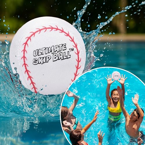 Activ Life The Ultimate Water Skip Balls, Water Bouncing Ball for Swimming Pool, Beach Toys for Friends, Family, Kids and Adults - style: Baseballs