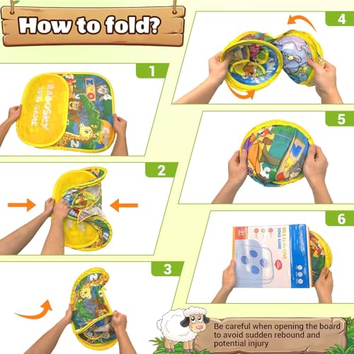 3-in-1 Farm Animal Bean Bag Toss Game for Boy Toddler Ages 3 4 5 Year Old, Cornhole Bags Set for 3-5 Preschool Kid, Outdoor Play Outside Toys in Backyard Lawn, Indoor Family Party Game, Birthday Gifts - style: Farm