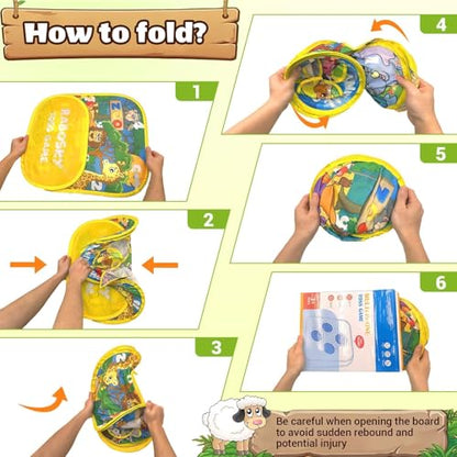 3-in-1 Farm Animal Bean Bag Toss Game for Boy Toddler Ages 3 4 5 Year Old, Cornhole Bags Set for 3-5 Preschool Kid, Outdoor Play Outside Toys in Backyard Lawn, Indoor Family Party Game, Birthday Gifts - style: Farm