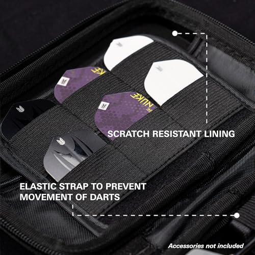 Target Darts Luke Littler Ghost Series XL Takoma Wallet, Regular – Darts Case, Black/White Storage Cases, “The Nuke” Zipper Dart Holder, Professional Accessories – Holds 6 Fully Assembled Darts - style: XL Wallet