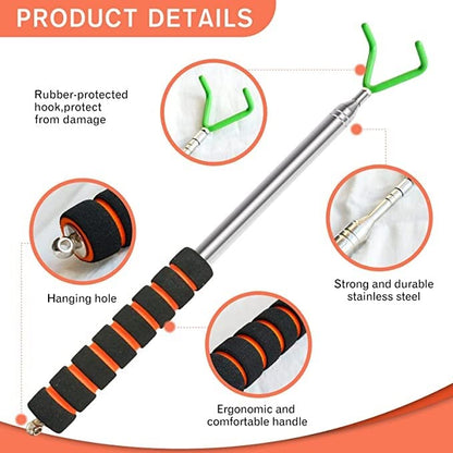 Disc Golf Retriever, Multifunctional Telescopic Accessory Extends to 10 ft with Easy Carry Bag, Starter Kits with Premium Accessories