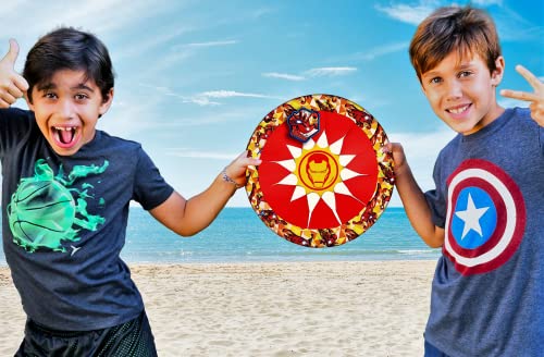 JA-RU Marvel Avengers Iron Man Soft Flying Disc Toy (1 Pack) – 12" Flying Discs for Kids | Outdoor Recess Toys, Superhero Pool Toys, Fun Beach Games & Activities. C-6827-1 - size: 1 Iron Man Disc
