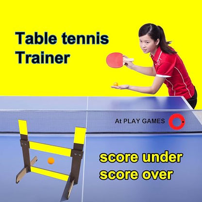 Portable Table Tennis Training Game-Ping Pong Accessory for Skill Building Improve Table Tennis Accuracy, Open Goal Design for Continuous Interactive Play Indoor/Outdoor
