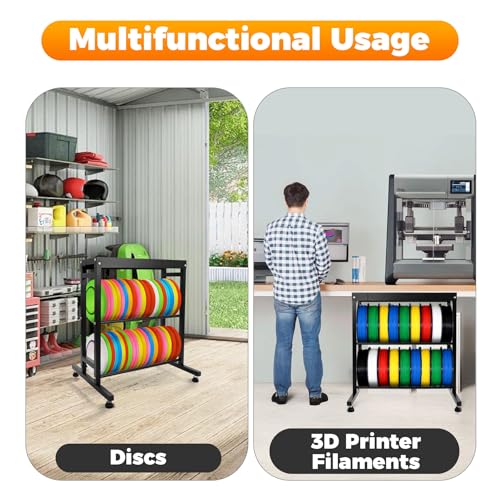 Sidasu 2/3/6-Tier Discs Golf Rack,Metal Disc Golf Storage Rack, Space-Saving Disc Station for Disc Golf Storage Shelf-Black - size: 2-shelf