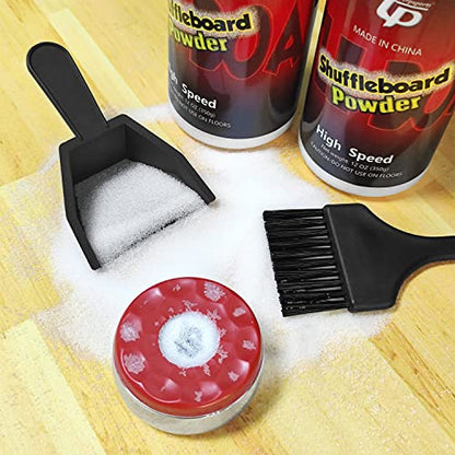 Shuffleboard Sand Wax High/Medium Speed Shuffleboard Powder Set, Shuffleboard Sand with Mini Brush Set - size: 4 Cans high Speed