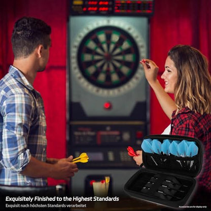 CyeeLife Dart Case - Carrying Case for Steel or Soft Tip Darts, Holds 3 Darts and Extra Accessories, Built-In Storage Tubes and Pockets for Flights, Tips, Shafts