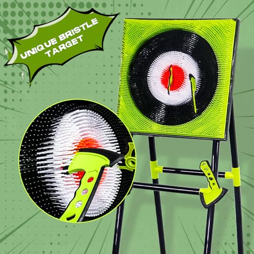 Luxury Frame Axe Throwing Game for Backyard, Throwing Axe Set Equipped with 3 Target Axes and 3 Throwing Boomerangs, Suitable for Indoor and Outdoor Games