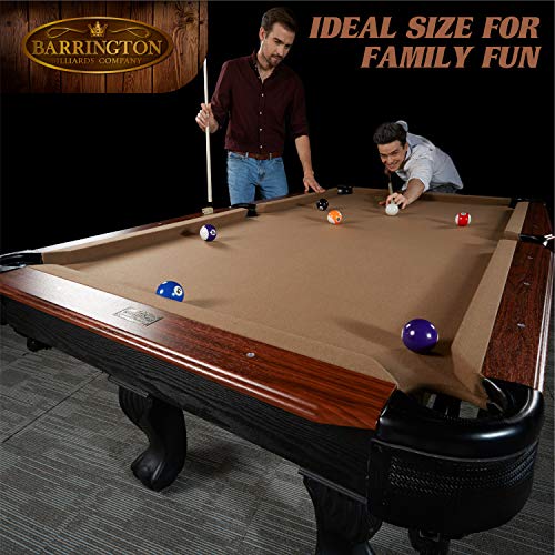 Barrington Billiards Multiple Styles Pool Table, Preassembled Playfields with Complete Billiard Accessory Sets, Perfect for Family Game Rooms | Multiple Styles - style: 7' - Belmont