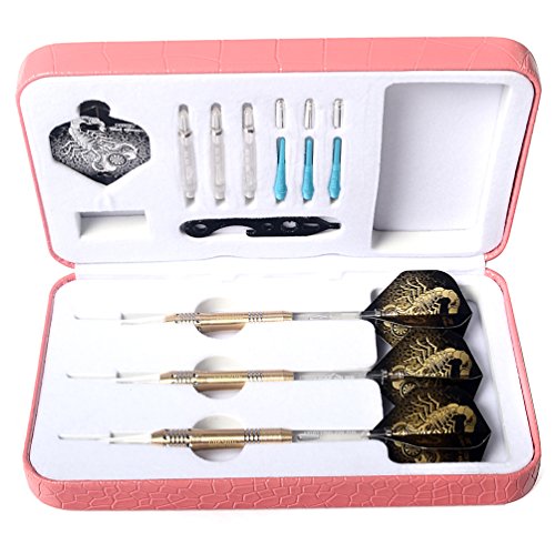 CUESOUL Soft Tip Darts Set Plastic Tip with Dart Case - color: 16g-Brass-Luxury Case-02