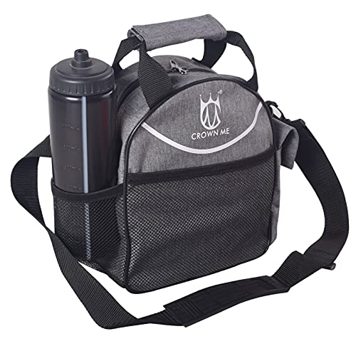 CROWN ME Disc Golf Set with 6 Discs and Mini Disc and Starter Disc Golf Bag - color: Grey
