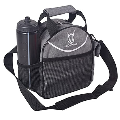 CROWN ME Disc Golf Set with 6 Discs and Mini Disc and Starter Disc Golf Bag - color: Grey