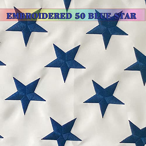Premium US Civil Flag 3x5Ft Outdoor, Embroidered 50 Stars, Longest Lasting Oxford Nylon-Quadruple Stitched Fly Ends - United States America USA Civilian Peace Flags 90x150cm Banner - color: US Civil