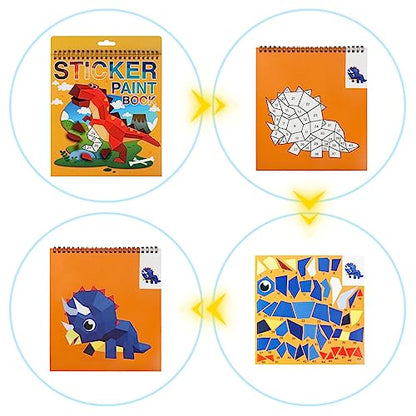 AEAHALY Crafts for Kids Ages 4-8 Paint by Sticker, Reusable Sticker Book for Kids Boys and Girls Birthday Gifts Party Favor (Style3-3P) - style: Style3-3P