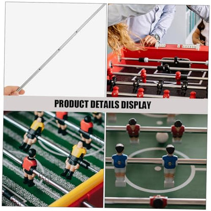 ibasenice Soccer Machine Pole Table Football Rod Accessory for Standard Foosball Tables Easy to Assemble Metal Handle for Enhanced Gaming Experience