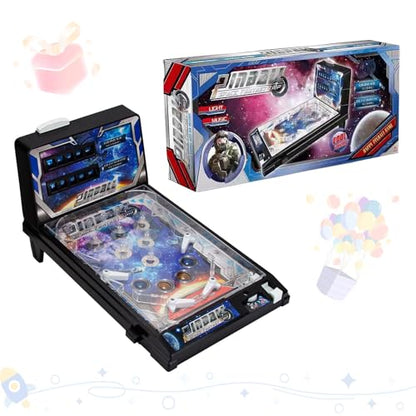 Electronic Pinball Ball Shooting Game for Kids and Adults, Retro Arcade Machine Puzzle Games with Lights, Sounds and Scoreboard, Classic Tabletop Pinball Toys