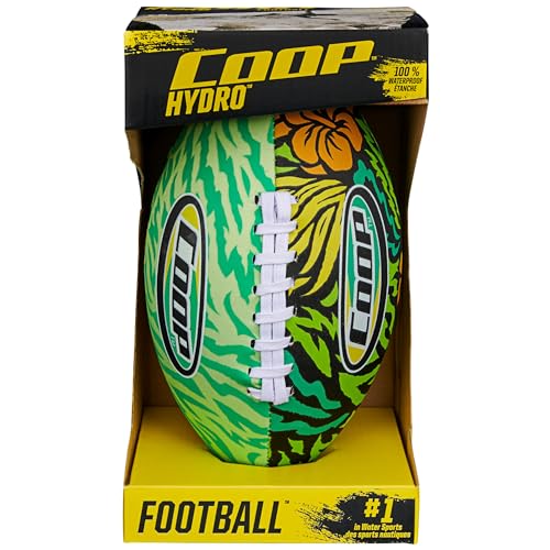 Swimways Hydro Waterproof Football, Outdoor Games for Adults and Kids, Swimming Pool Accessories and Pool Party Games,9.25 Inches, Green - color: Green